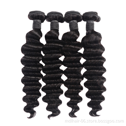 Raw Virgin Cuticle Aligned Human Hair Extension High Quality Hair Weaving Loose Deep Wave Hair Bundles 8-30Inch